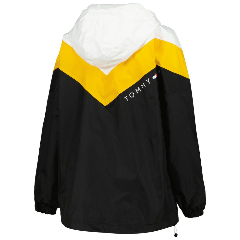 Pittsburgh Penguins Tommy Hilfiger Women's Staci Half-Zip Windbreaker Jacket Black/Gold