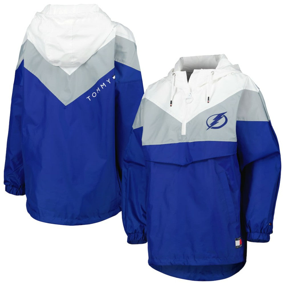Tampa Bay Lightning - Tommy Hilfiger Women's Staci Half-Zip Windbreaker Jacket Blue/Silver