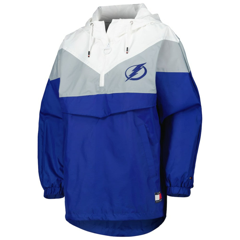 Tampa Bay Lightning - Tommy Hilfiger Women's Staci Half-Zip Windbreaker Jacket Blue/Silver