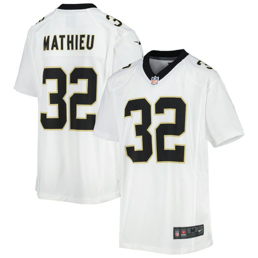 Tyrann Mathieu New Orleans Saints Youth Game Jersey - White | NFL Jerseys