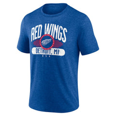 Detroit Red Wings - Badge of Honor Tri-Blend T-Shirt Royal