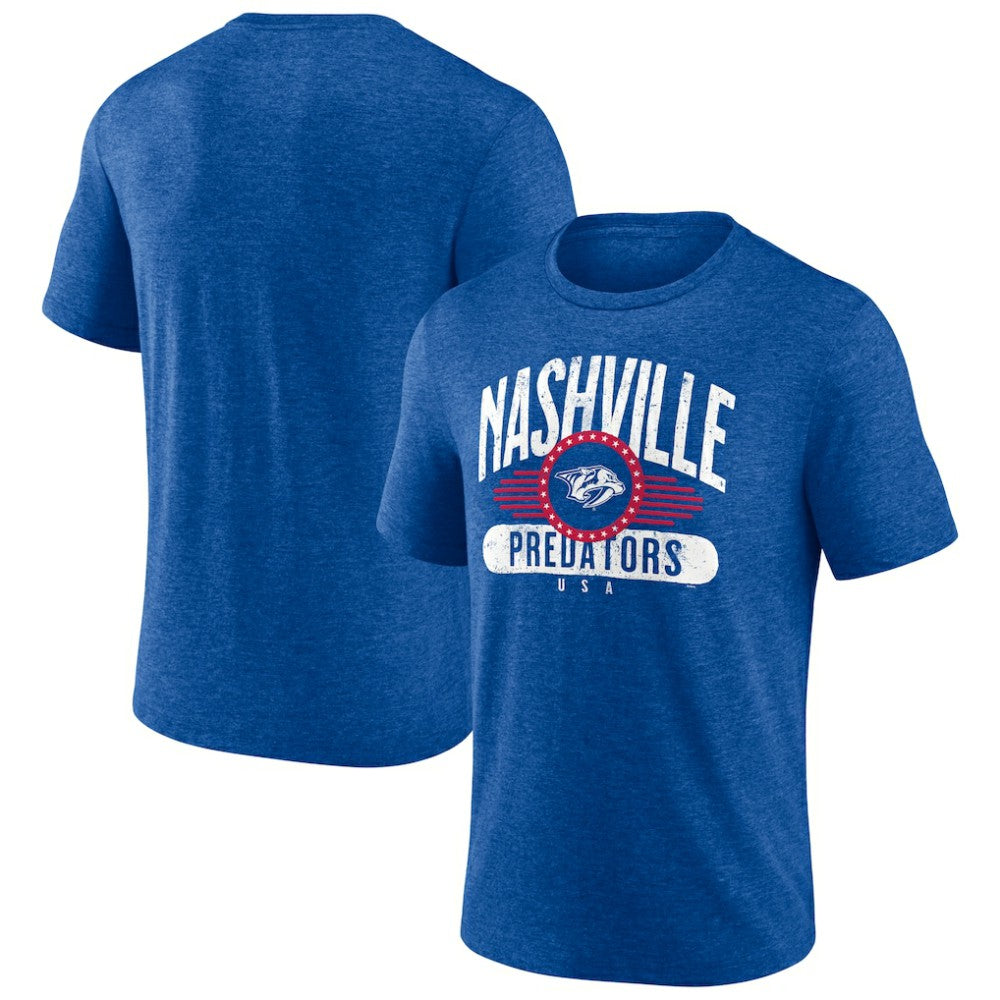 Nashville Predators - Badge of Honor Tri-Blend T-Shirt Royal
