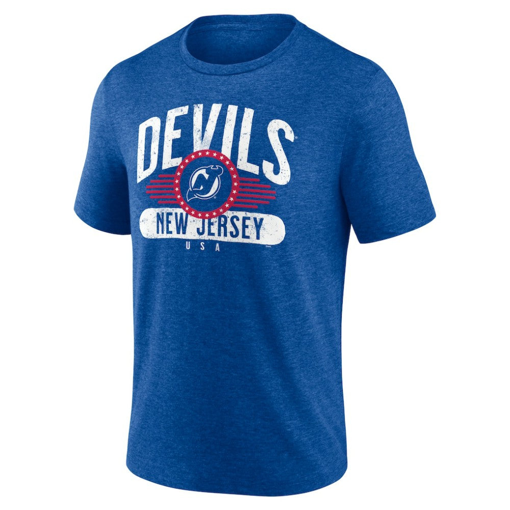New Jersey Devils - Badge of Honor Tri-Blend T-Shirt Royal