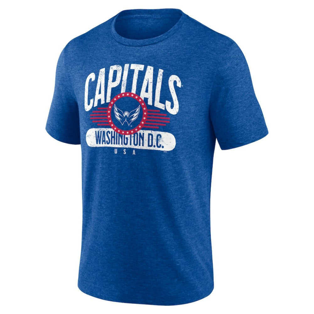 Washington Capitals Badge of Honor Tri-Blend T-Shirt Royal
