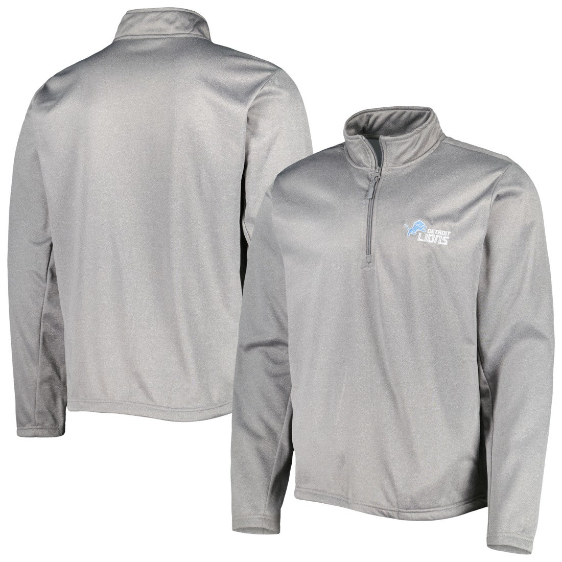 Detroit Lions Dunbrooke All-Star Tech Quarter-Zip Top Heather Gray - NFL