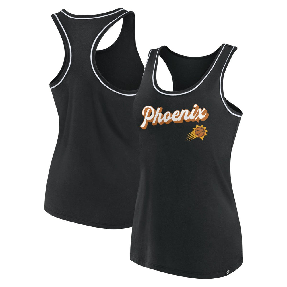 Fanatics - Phoenix Suns Women's Wordmark Logo Racerback Tank Top - Black