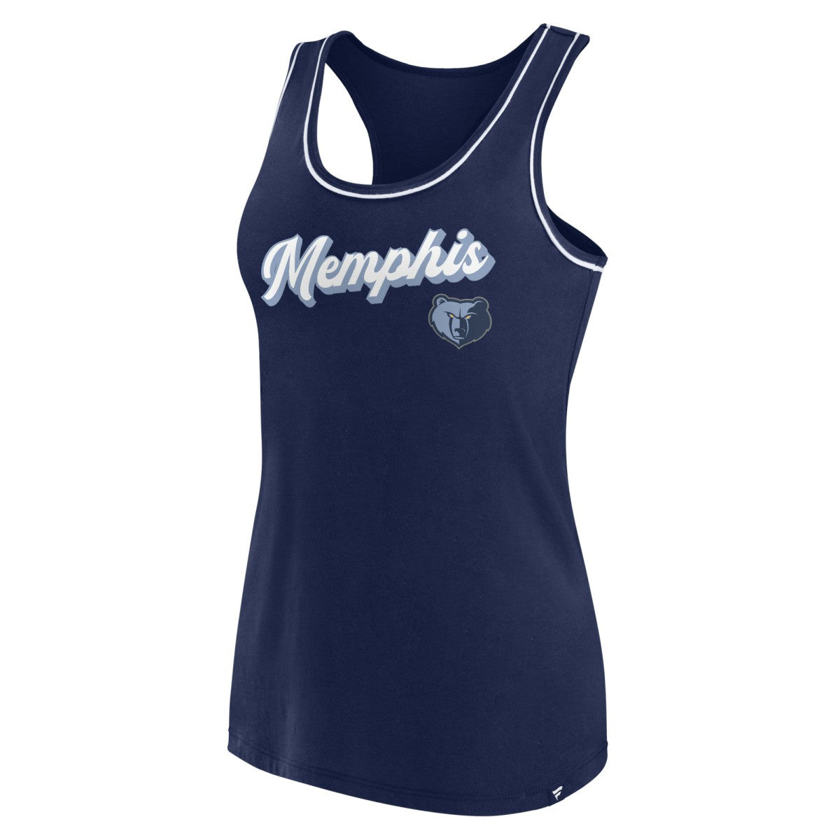 Fanatics - Memphis Grizzlies Women's Wordmark Logo Racerback Tank Top - Navy