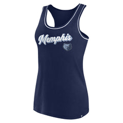 Fanatics - Memphis Grizzlies Women's Wordmark Logo Racerback Tank Top - Navy
