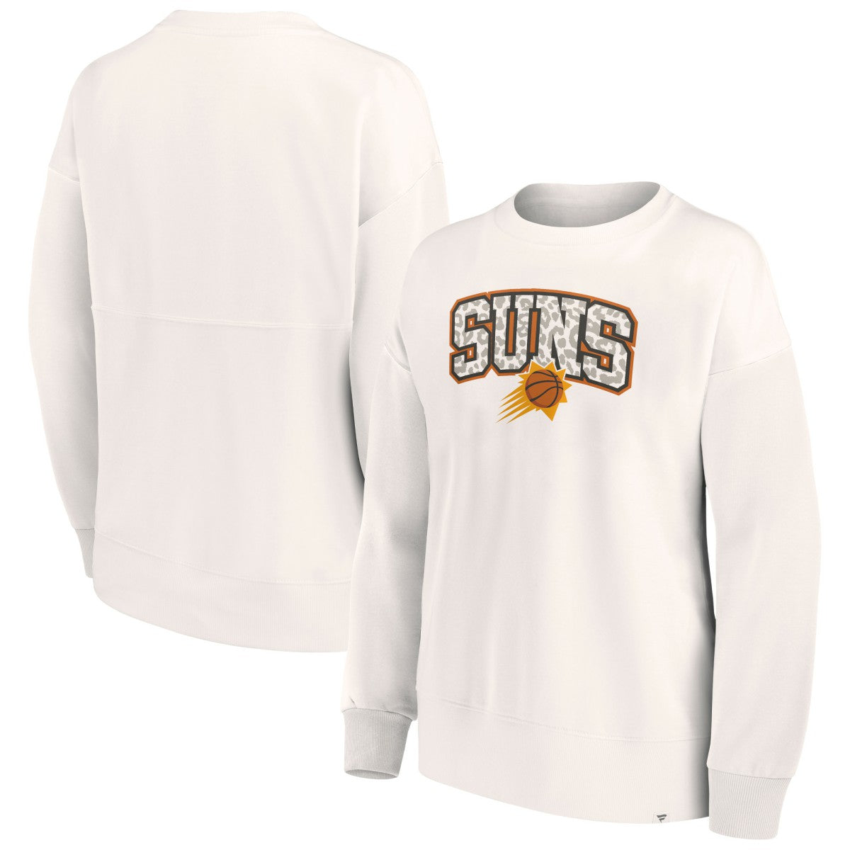 Fanatics - Phoenix Suns Women's Tonal Leopard Pullover Sweatshirt - White
