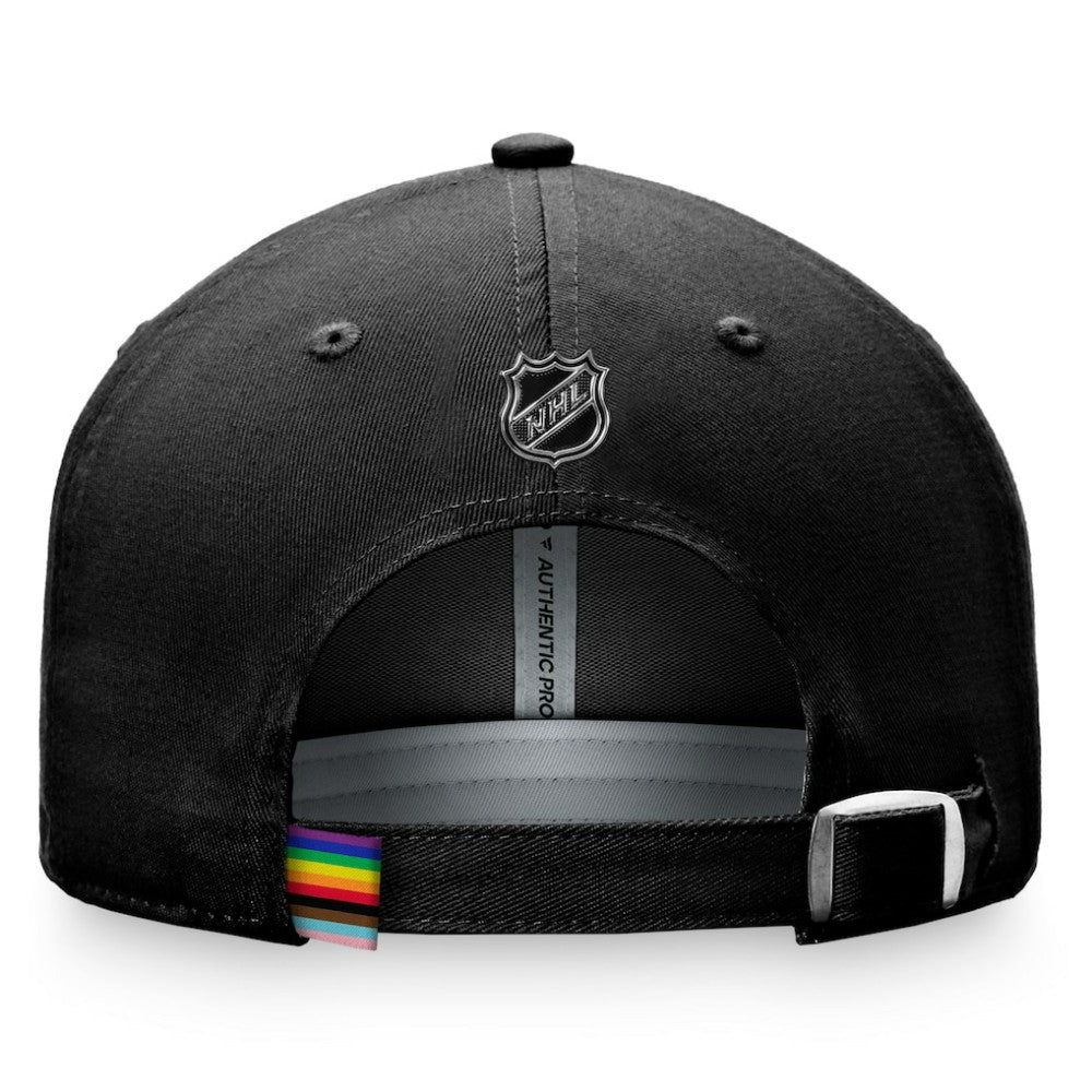 Chicago Blackhawks Fanatics Team Logo Pride Adjustable Hat Black