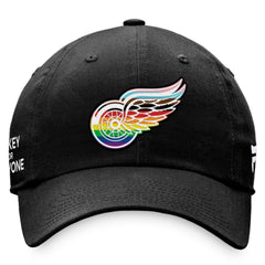 Detroit Red Wings - Fanatics Team Logo Pride Adjustable Hat Black