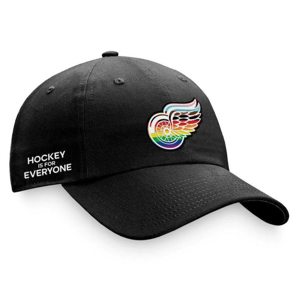 Detroit Red Wings - Fanatics Team Logo Pride Adjustable Hat Black