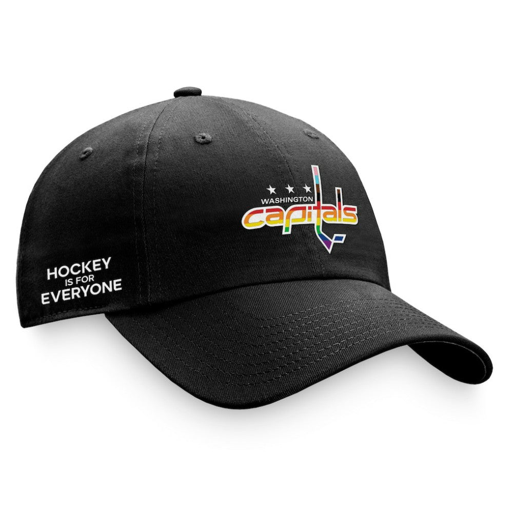 Washington Capitals Fanatics Team Logo Pride Adjustable Hat Black
