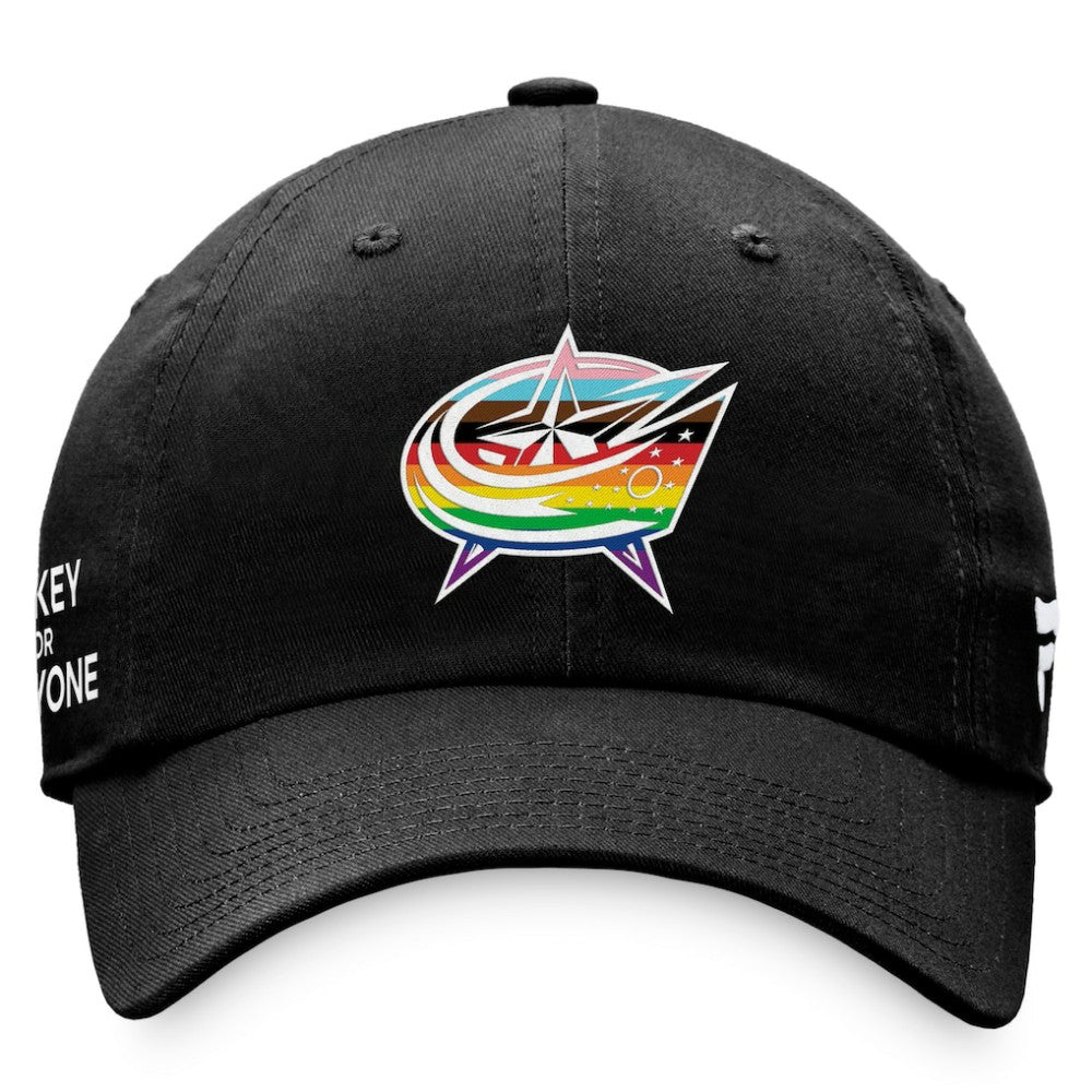 Columbus Blue Jackets - Fanatics Team Logo Pride Adjustable Hat Black