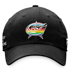 Columbus Blue Jackets - Fanatics Team Logo Pride Adjustable Hat Black