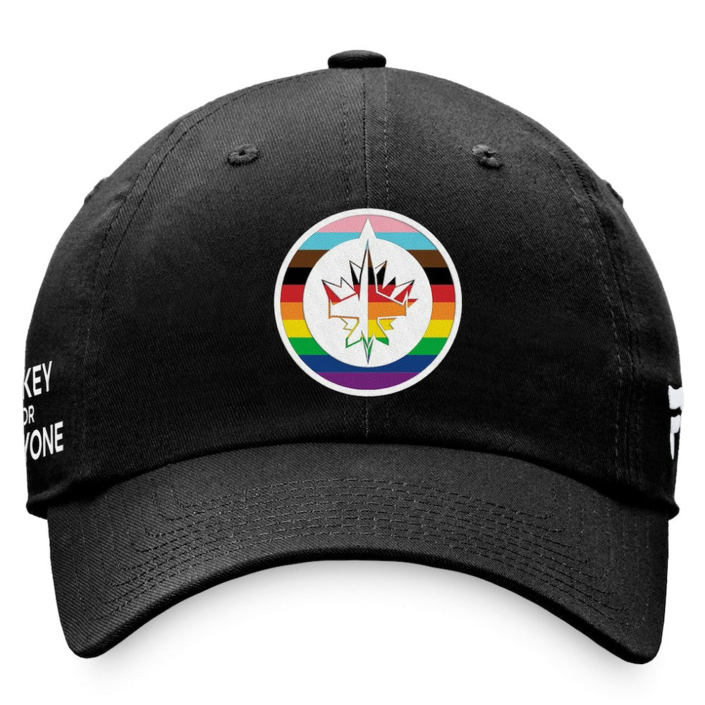 Winnipeg Jets - Fanatics Team Logo Pride Adjustable Hat Black