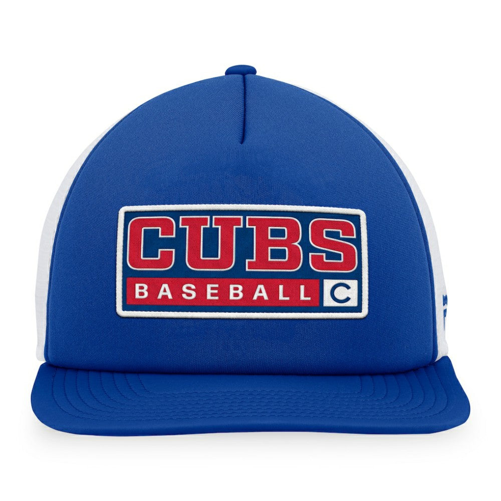 Chicago Cubs Majestic Foam Trucker Snapback Hat discount