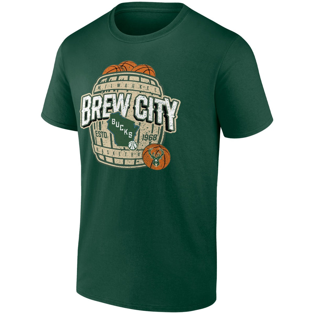 Fanatics - Milwaukee Bucks Brew City Hometown Collection T-Shirt - Hunter Green