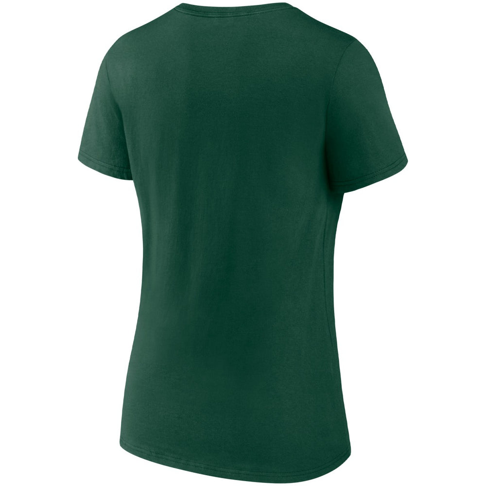 Fanatics - Milwaukee Bucks Women's Hometown Collection Brew City V-Neck T-Shirt - Hunter Green