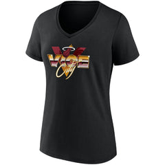 Fanatics - Miami Heat Women's Hometown Collection Vice City V-Neck T-Shirt - Black