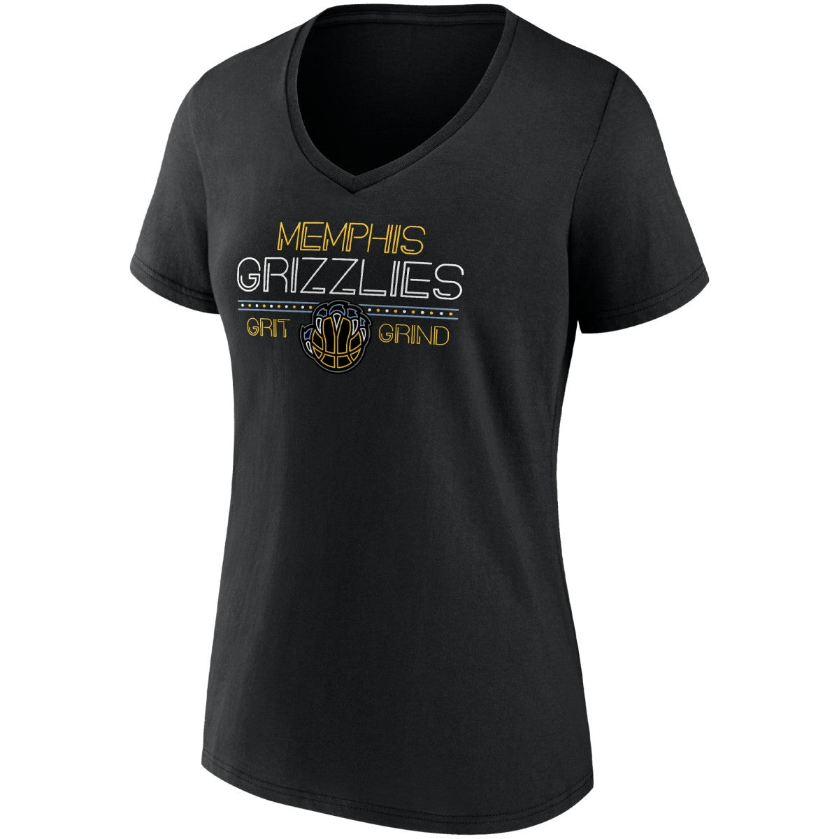 Fanatics - Memphis Grizzlies Women's Hometown Collection Grit Grind V-Neck T-Shirt - Black
