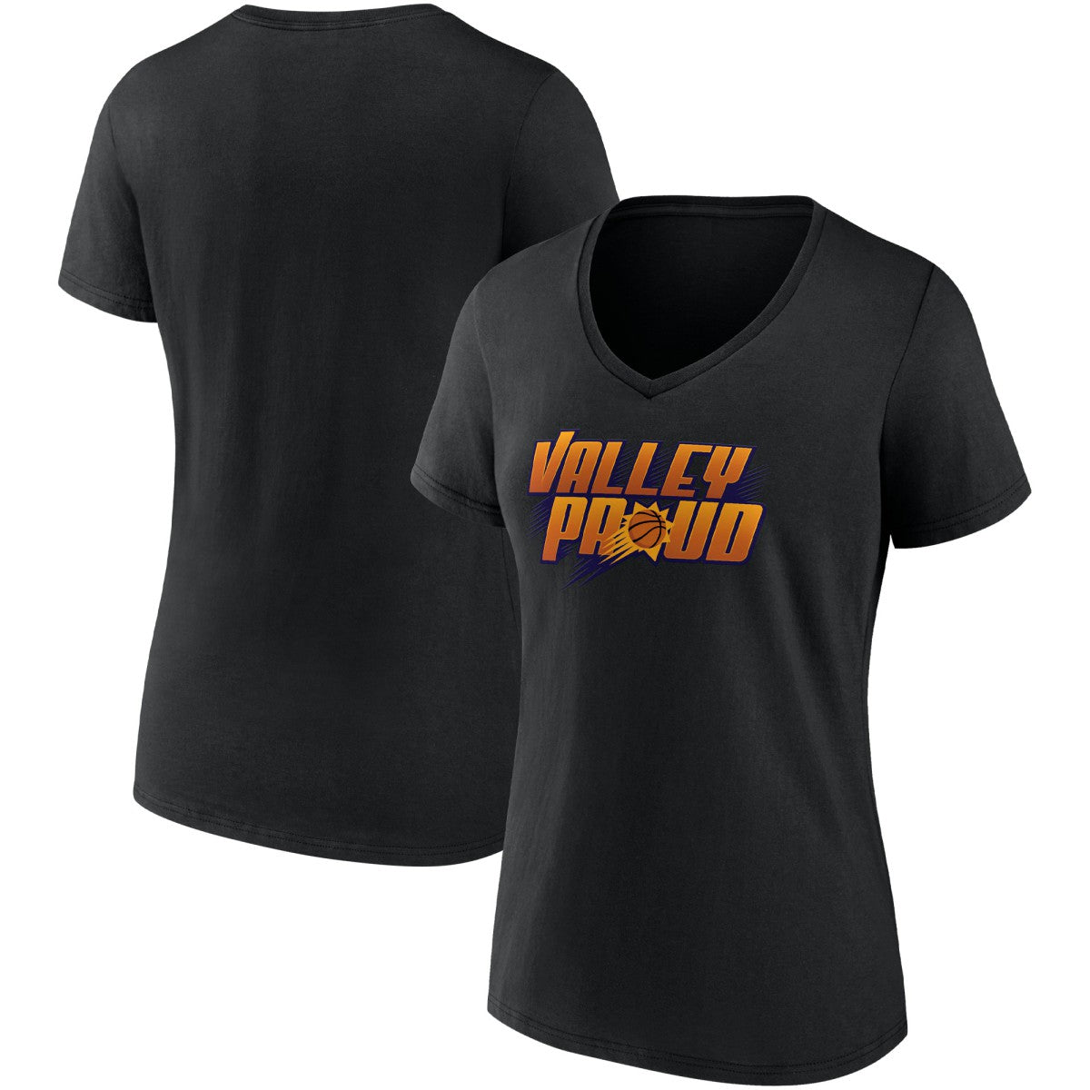 Fanatics - Phoenix Suns Women's Hometown Collection Valley Proud V-Neck T-Shirt - Black