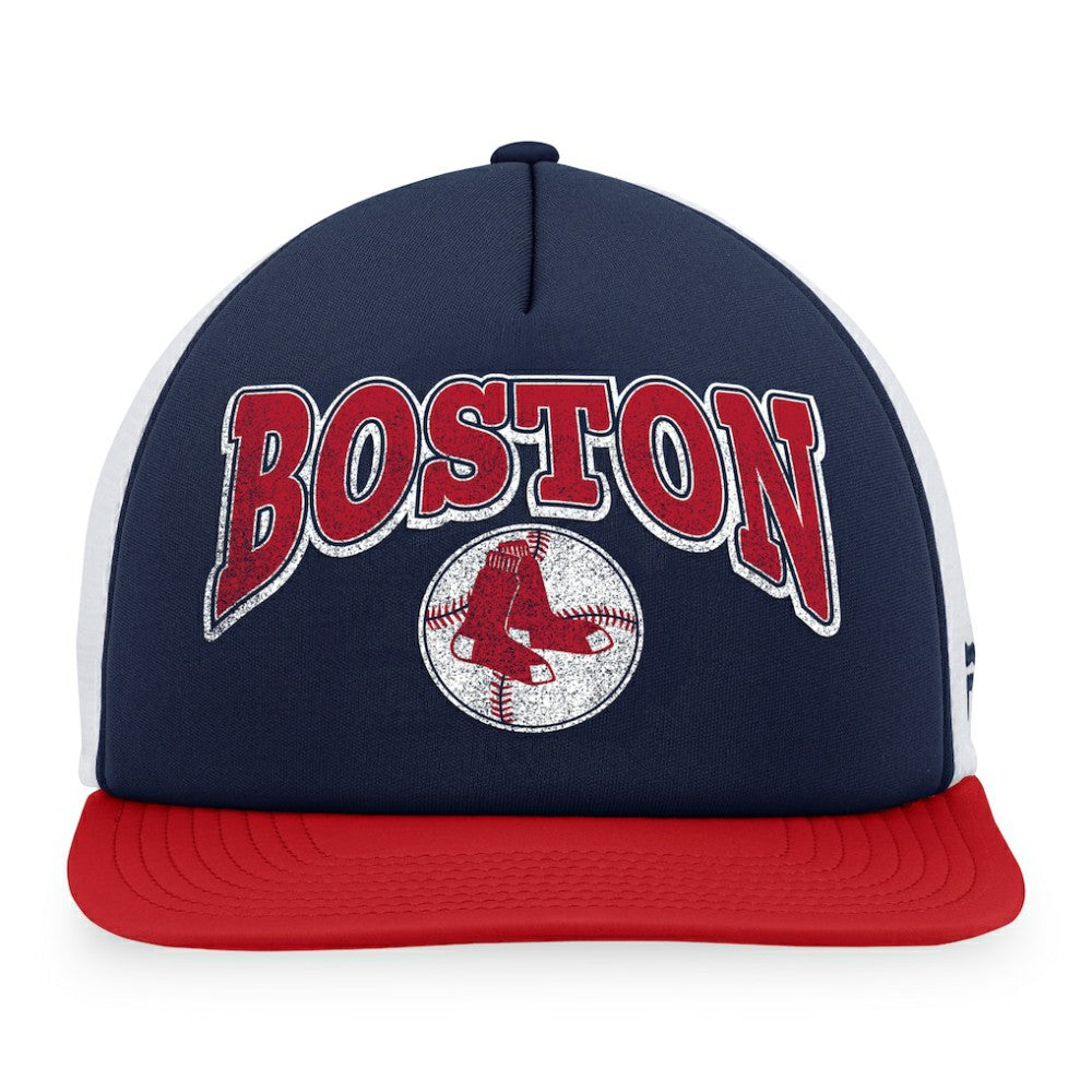 Boston Red Sox Fanatics Heritage Foam Front Trucker Snapback Hat On Sale