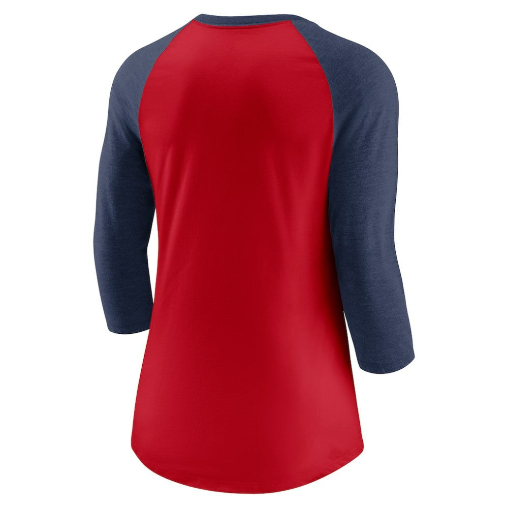 St. Louis Cardinals Nike Women's Next Up Tri-Blend Raglan 3/4-Sleeve T-Shirt Sale