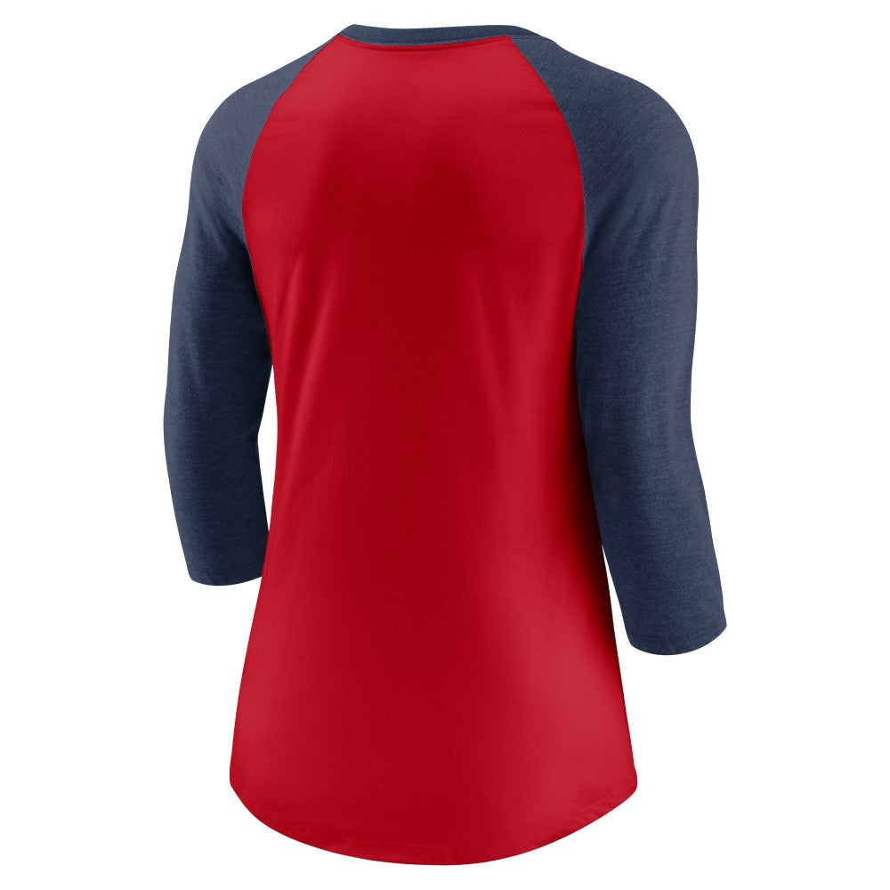 Minnesota Twins Nike Women's Next Up Tri-Blend Raglan 3/4-Sleeve T-Shirt Lifestyle