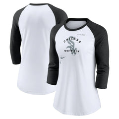 Chicago White Sox Nike Women's Next Up Tri-Blend Raglan 3/4-Sleeve T-Shirt Near Me