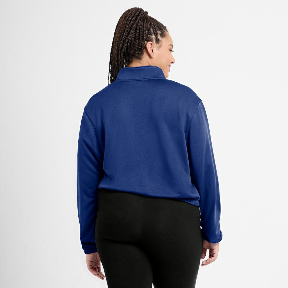St. Louis Cardinals Nike Women's Rewind Splice Half-Zip Semi-Cropped Bubble Hem Sweatshirt Clearance