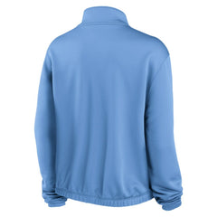Minnesota Twins Nike Women's Rewind Splice Half-Zip Semi-Cropped Bubble Hem Sweatshirt On Sale