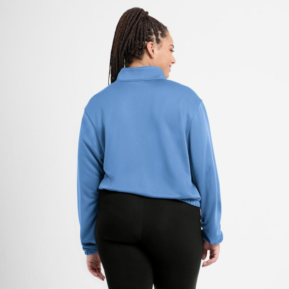 Minnesota Twins Nike Women's Rewind Splice Half-Zip Semi-Cropped Bubble Hem Sweatshirt On Sale