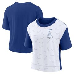 Los Angeles Dodgers Nike Women's Line Up High Hip Fashion T-Shirt Near Me