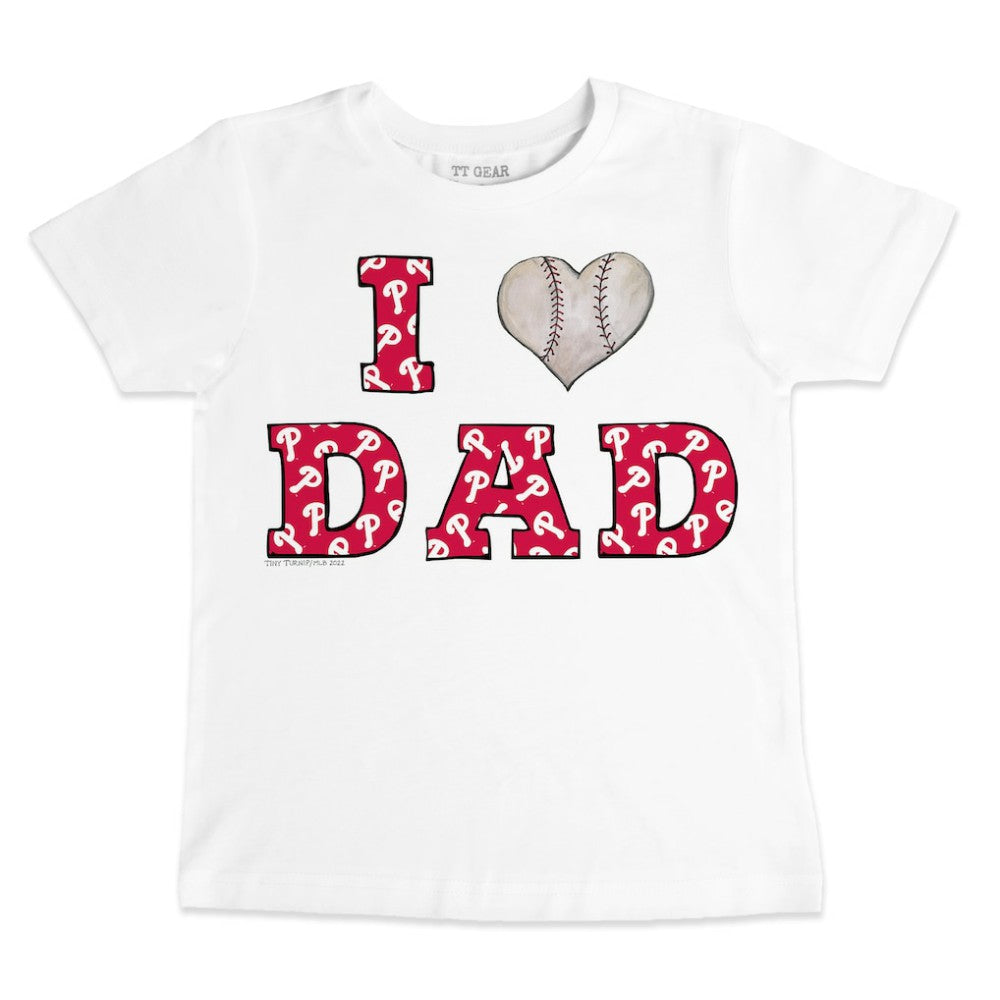Philadelphia Phillies Tiny Turnip Youth I Love Dad T-Shirt On Sale