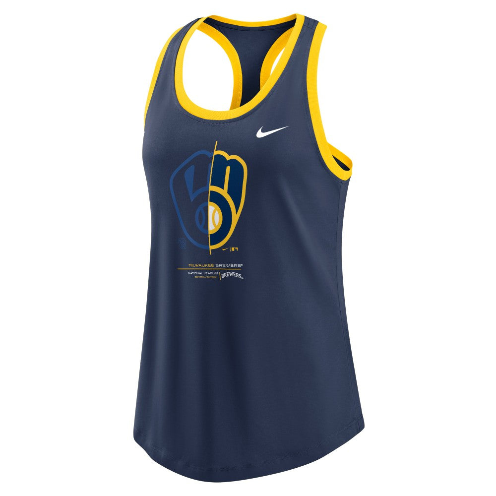 Milwaukee Brewers Nike Women's Tech Tri-Blend Tank Top Online