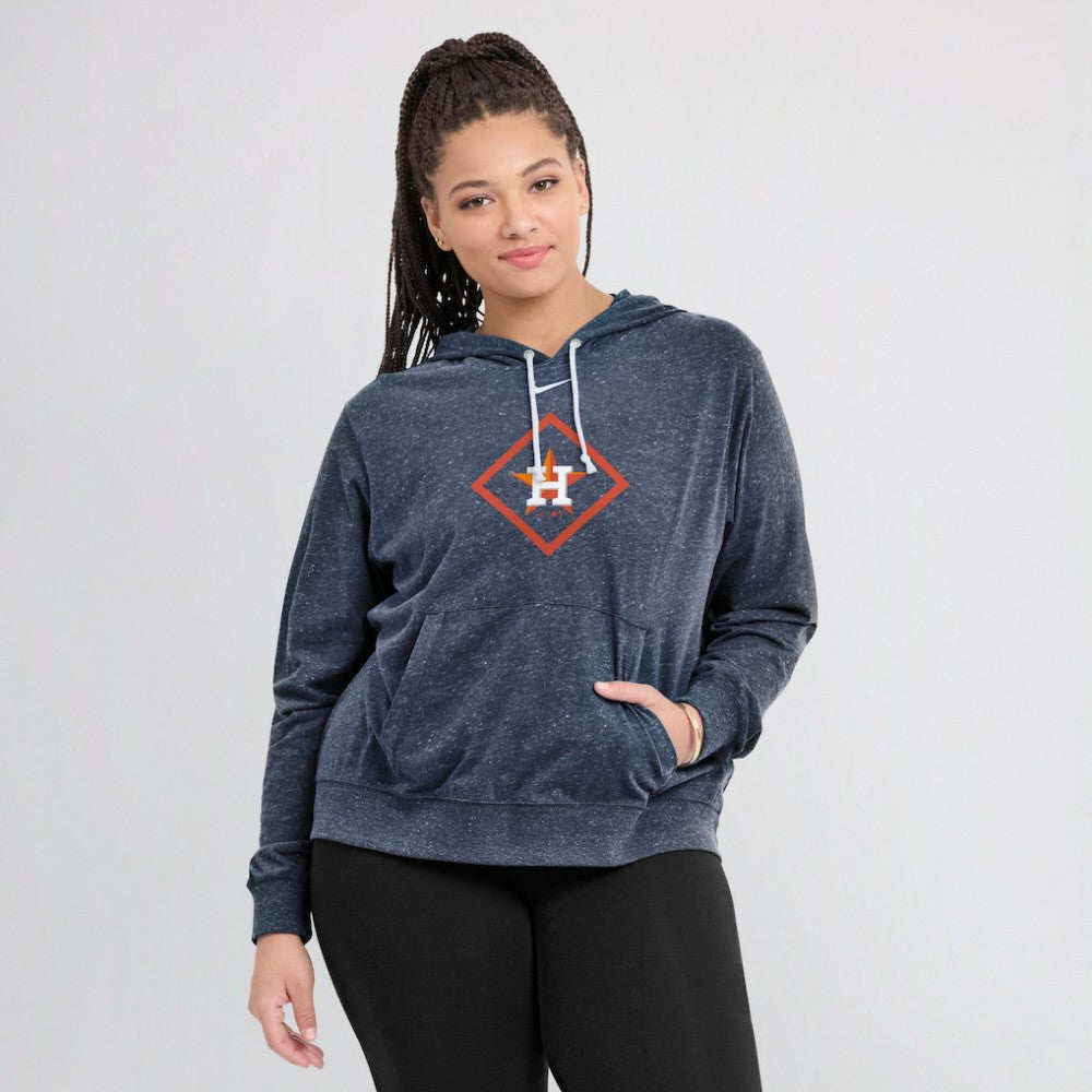 Houston Astros Nike Women's Diamond Icon Gym Vintage Lightweight Hooded Top Lifestyle