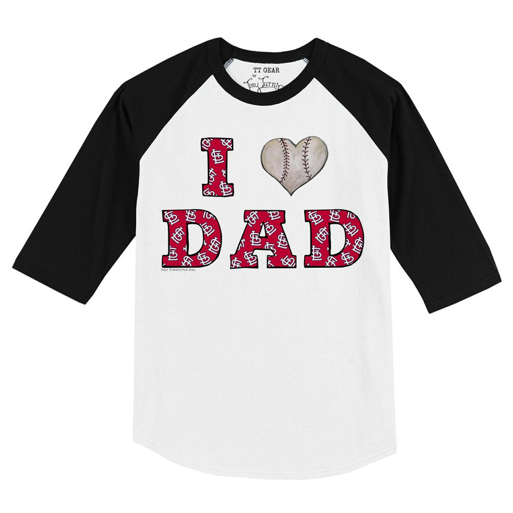 St. Louis Cardinals Tiny Turnip Youth I Love Dad 3/4-Sleeve Raglan T-Shirt Near Me