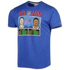 Josh Allen & Stefon Diggs Buffalo Bills Homage Unisex NFL Jam Tri-Blend T-Shirt Heather Royal - NFL