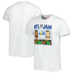 Aaron Donald & Cooper Kupp Los Angeles Rams Homage Unisex NFL Jam Tri-Blend T-Shirt Ash - NFL