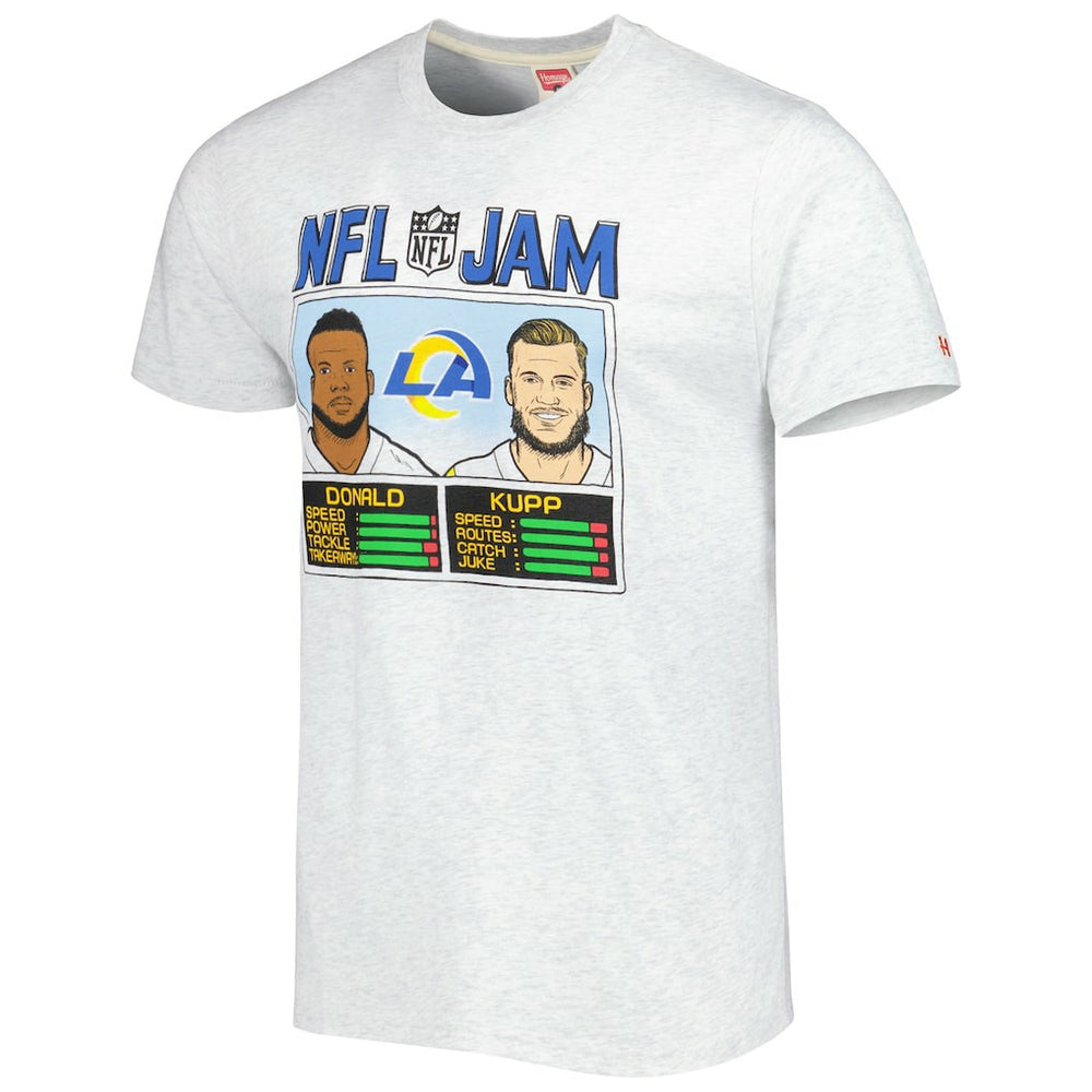 Aaron Donald & Cooper Kupp Los Angeles Rams Homage Unisex NFL Jam Tri-Blend T-Shirt Ash - NFL