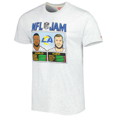 Aaron Donald & Cooper Kupp Los Angeles Rams Homage Unisex NFL Jam Tri-Blend T-Shirt Ash - NFL