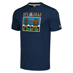 Isaac Bruce & Marshall Faulk Los Angeles Rams Homage Unisex NFL Jam Retired Tri-Blend T-Shirt Navy - NFL