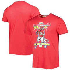 Patrick Mahomes Kansas City Chiefs Homage Unisex NFL Blitz Player Tri-Blend T-Shirt Heathered Heather Red - NFL