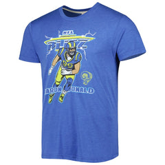 Aaron Donald Los Angeles Rams Homage Unisex NFL Blitz Player Tri-Blend T-Shirt Heather Royal - NFL