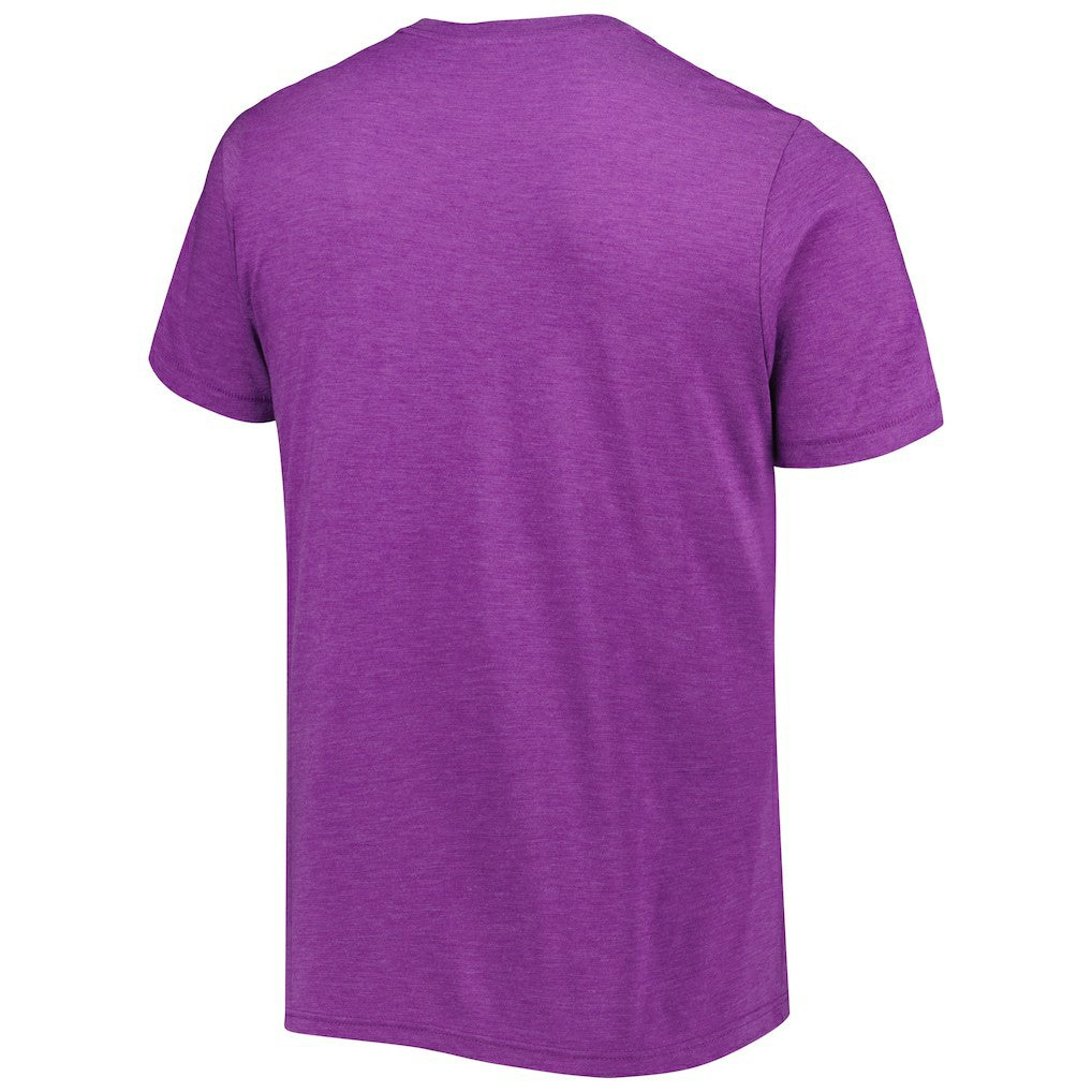 Justin Jefferson Minnesota Vikings Homage Unisex NFL Blitz Player Tri-Blend T-Shirt Heathered Heather Purple - NFL