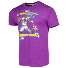 Randy Moss Minnesota Vikings Homage Unisex NFL Blitz Retired Player Tri-Blend T-Shirt Heathered Purple - NFL