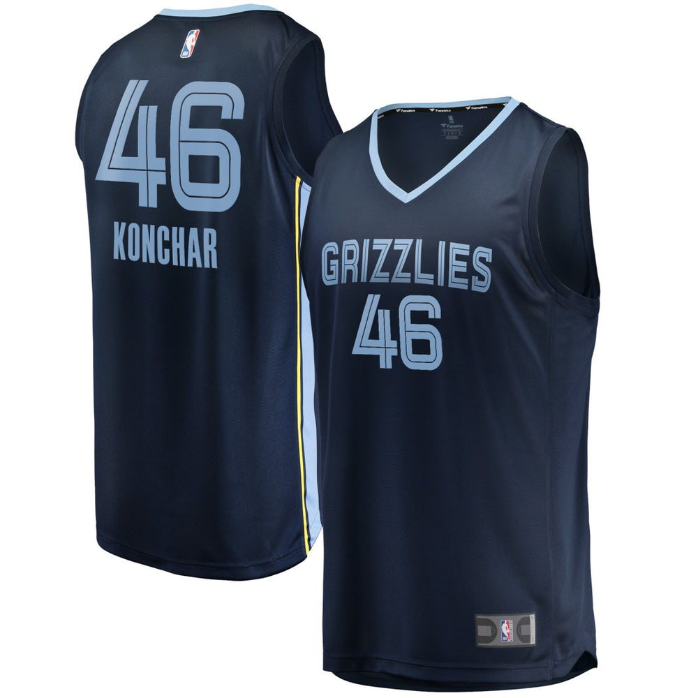 Fanatics - John Konchar Memphis Grizzlies Fast Break Replica Jersey - Icon Edition - Navy