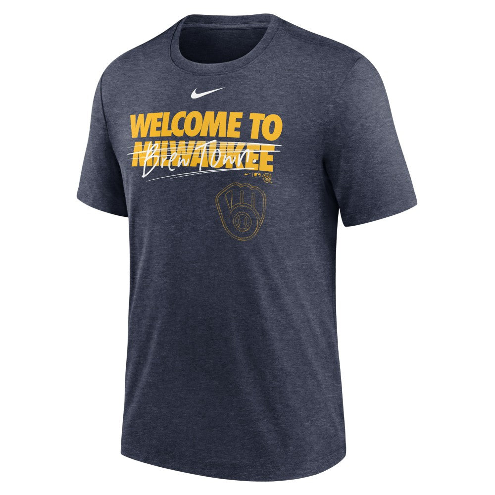Milwaukee Brewers Nike Home Spin Tri-Blend T-Shirt Online