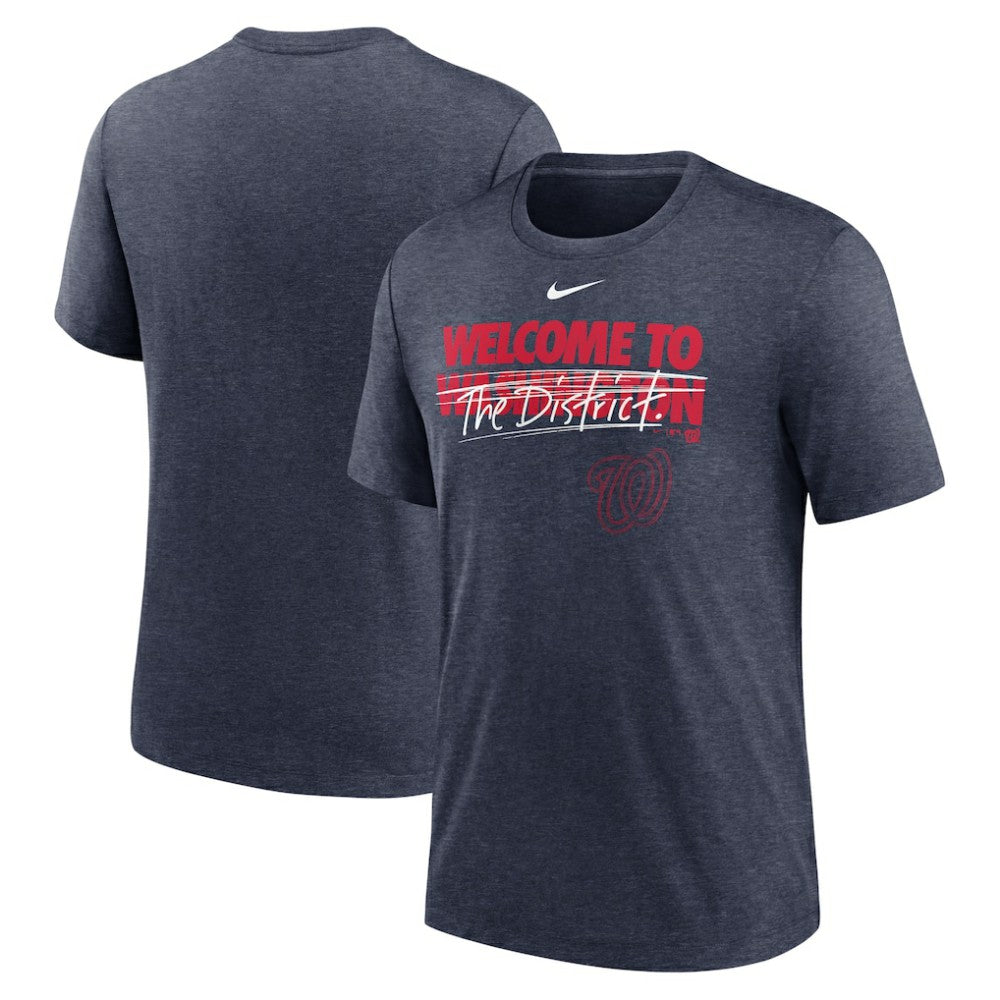 Washington Nationals Nike Home Spin Tri-Blend T-Shirt On Sale